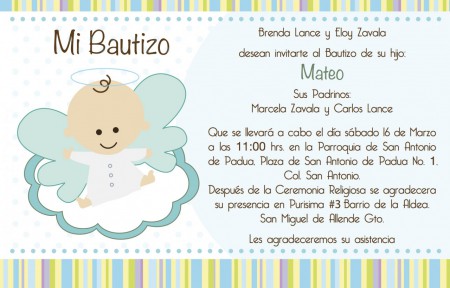 Invitación para Bautizo